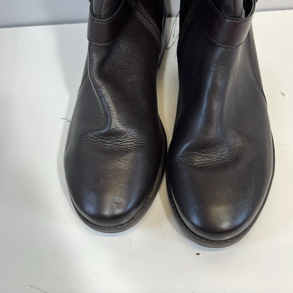 Easy Spirit Nadette Womens Tall Leather Boot 8.5 Chocolate Brown Zip Buckle - Picture 10 of 12